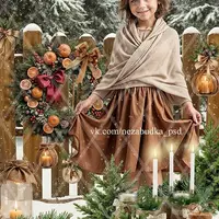 Коллаж Рождество в деревне