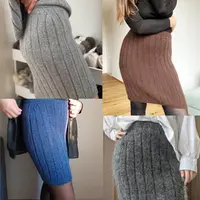 Юбка в широкую резинку Boston, вязанная спицами сверху