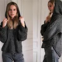 Пуловер-худи спицами сверху без швов Transsilvanien