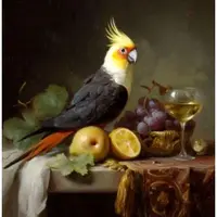 Натюрморт с попугаем