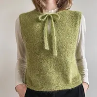 Укороченная безрукавка с бантом на горловине Obsidian