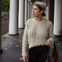 Вязаный спицами пуловер с косами Neive