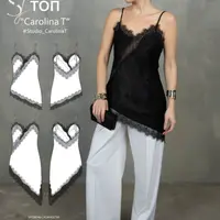 Топ с кружевом Carolina T