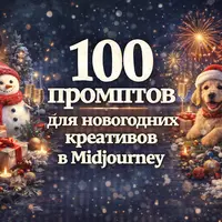 100 промптов для новогодних креативов в Midjourney