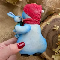 Снеговик с зайкой