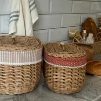 Хлебница из бумажной лозы