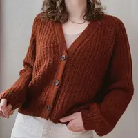 Женский кардиган спицами сверху Mara Cardigan