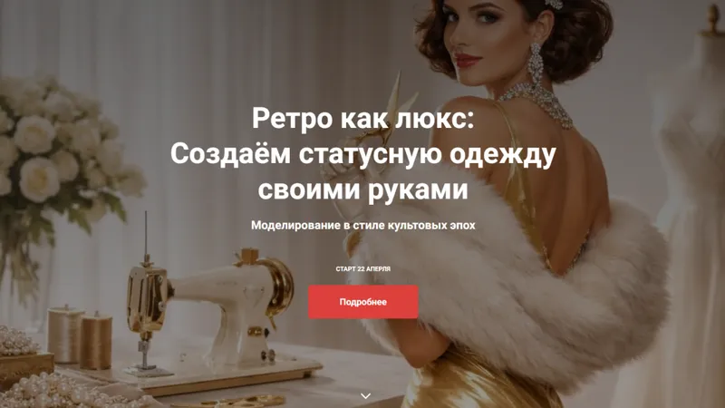 Ретро как люкс: создаём статусную одежду своими руками