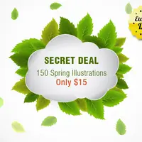 150 высококачественных весенних иллюстраций