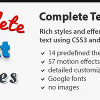 Коллекция стилей и эффектов для текста Complete Text Styles