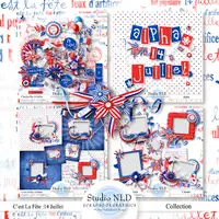 Скрап-набор C'est La Fete, 14 Juillet Collection