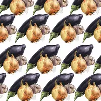 Лук, чеснок и баклажан